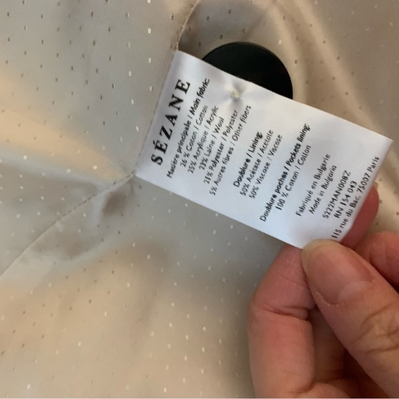 Sézane Leo wool blend coat little roses prairie NWT - Picture 11 of 11